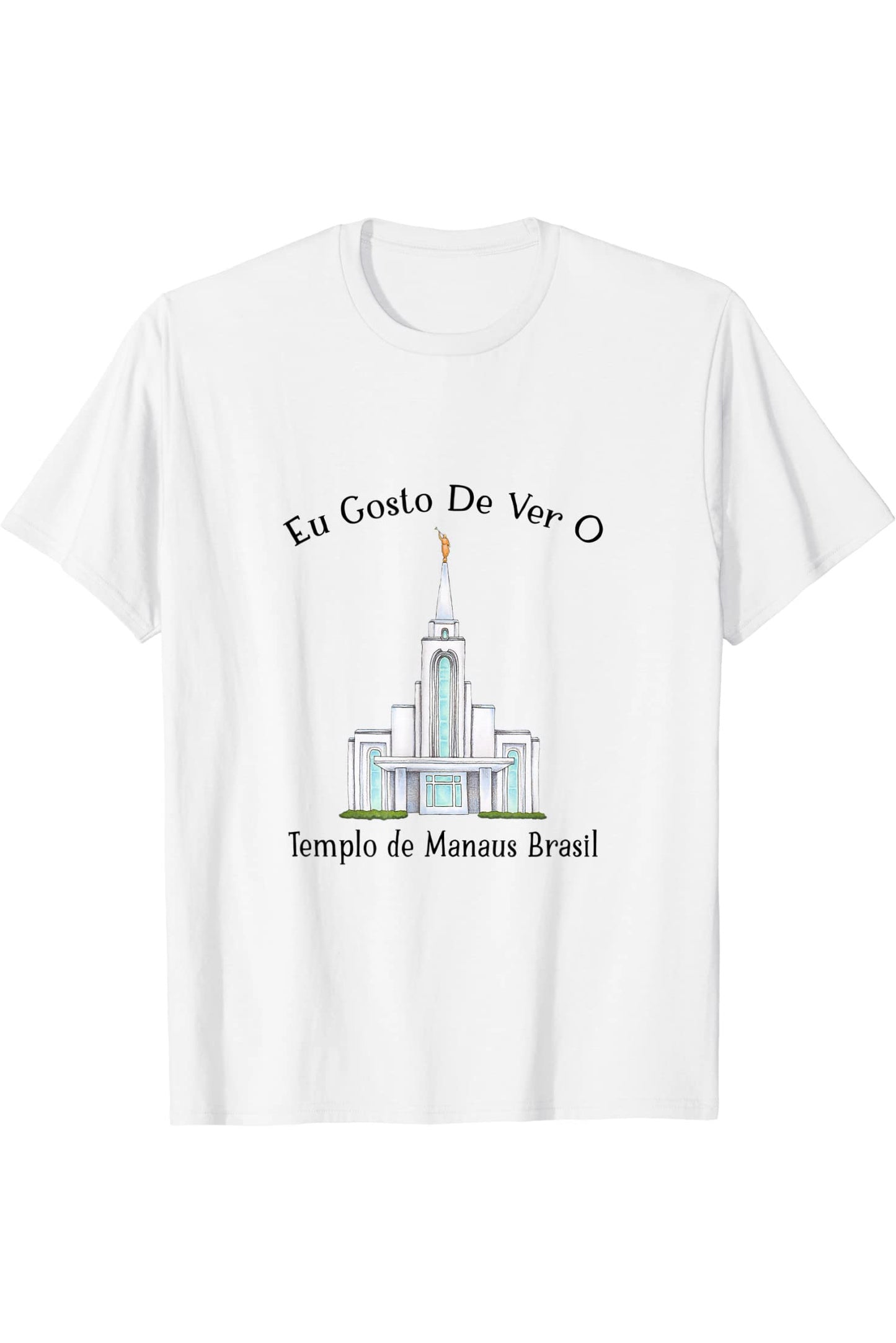 Templo de Manaus Brasil T-Shirt - Happy Style (Portuguese) US