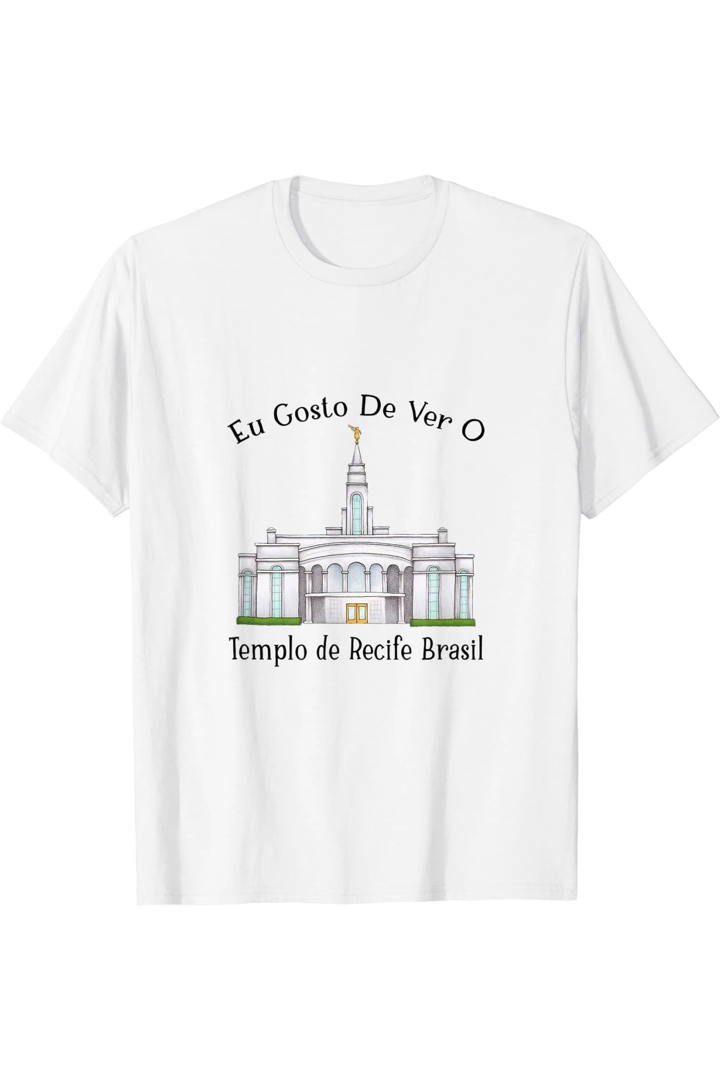 Templo de Manaus Brasil T-Shirt - Happy Style (Portuguese) US