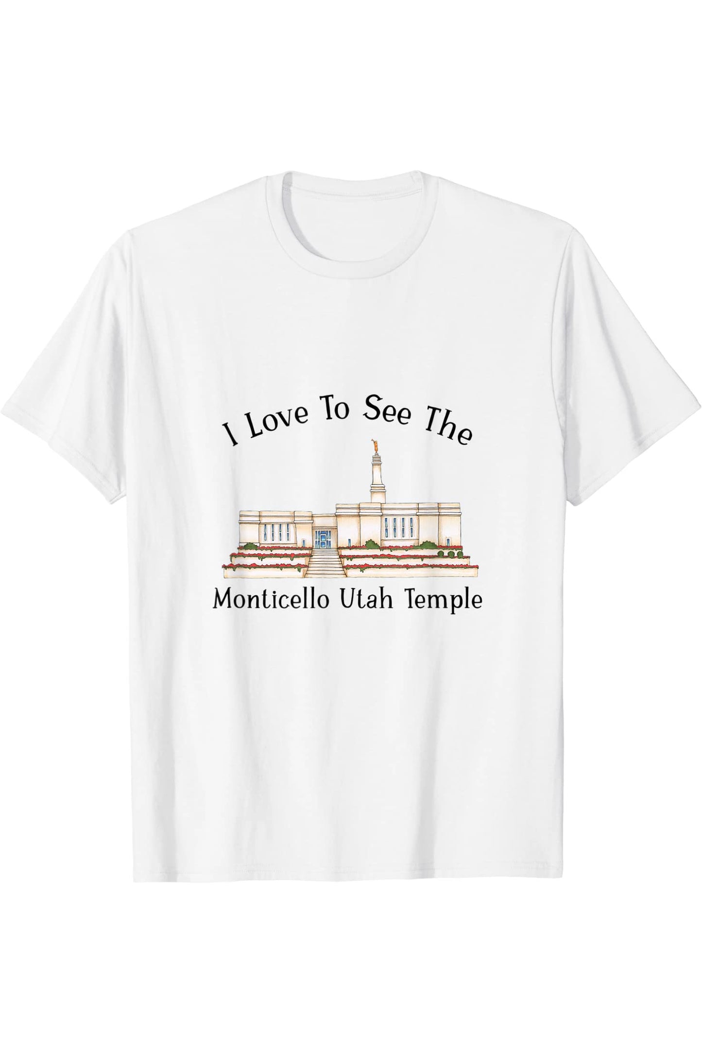 Monticello Utah Temple T-Shirt - Happy Style (English) US