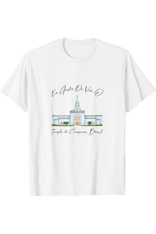 Templo de Manaus Brasil T-Shirt - Calligraphy Style (Portuguese) US