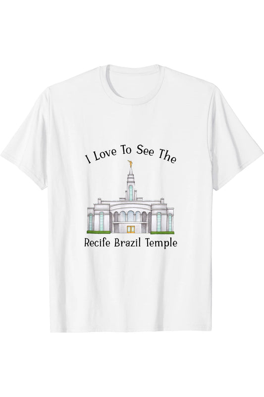 Recife Brazil Temple T-Shirt - Happy Style (English) US