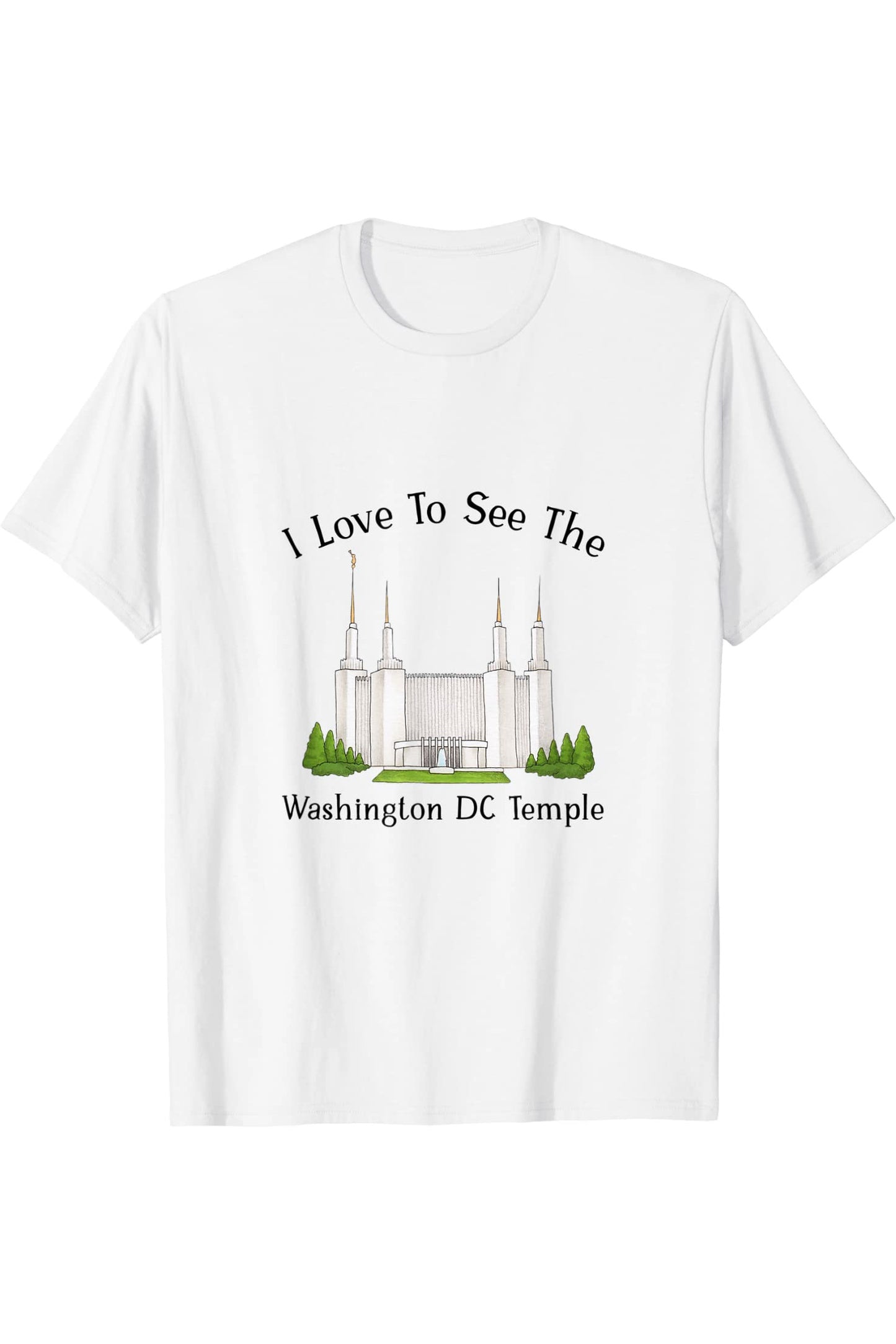 Washington DC Temple T-Shirt - Happy Style (English) US