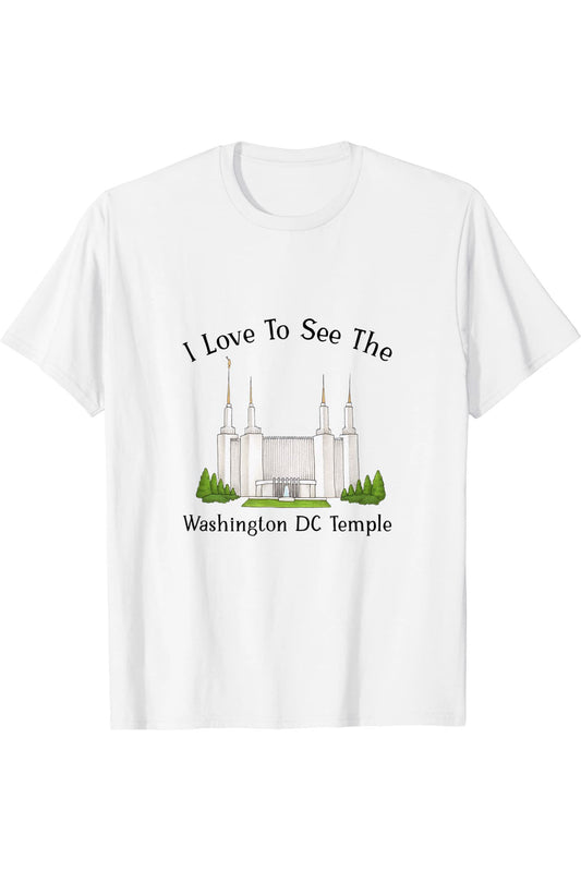 Temple de Washington DC, j'adore voir mon temple, couleur T-Shirt