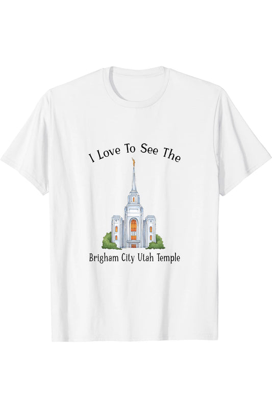 Brigham City Utah Temple, mi piace vedere il mio tempio, colore T-Shirt
