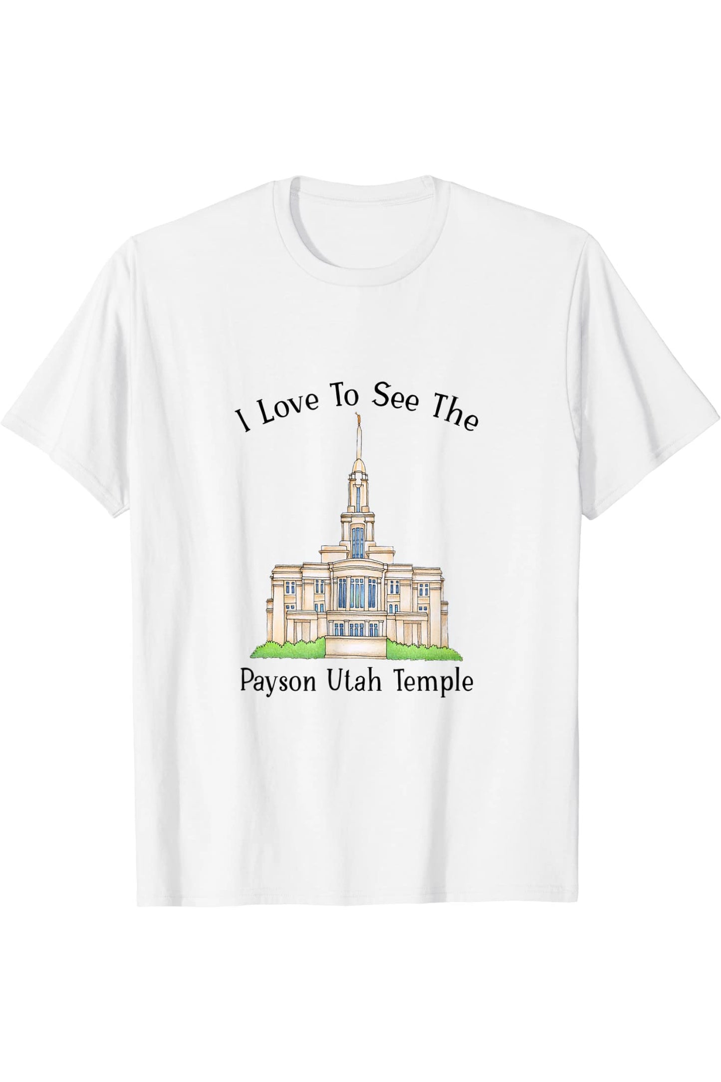 Payson Utah Temple T-Shirt - Happy Style (English) US