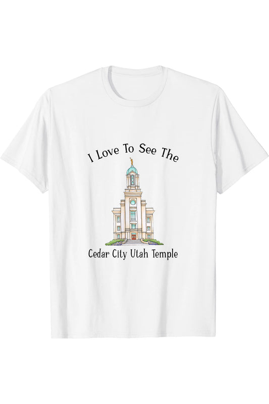 Cedar City Utah Temple T-Shirt - Happy Style (English) US
