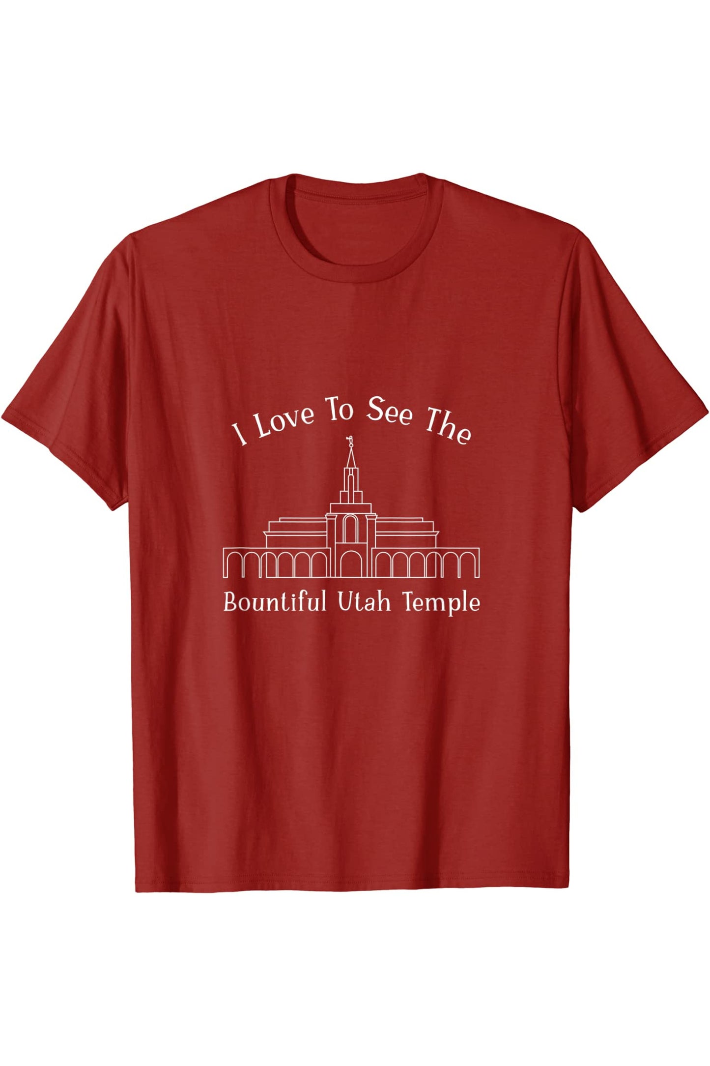 Bountiful Utah Temple T-Shirt - Happy Style (English) US