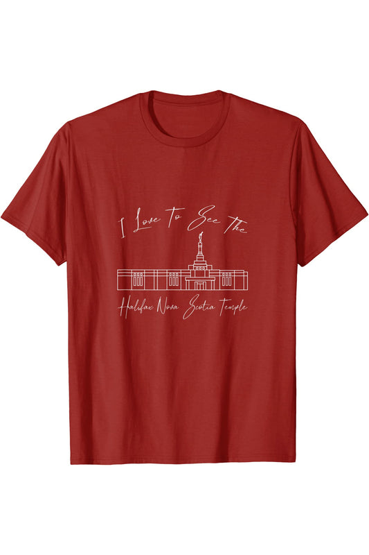 Halifax Nova Scotia Temple T-Shirt - Calligraphy Style (English) US