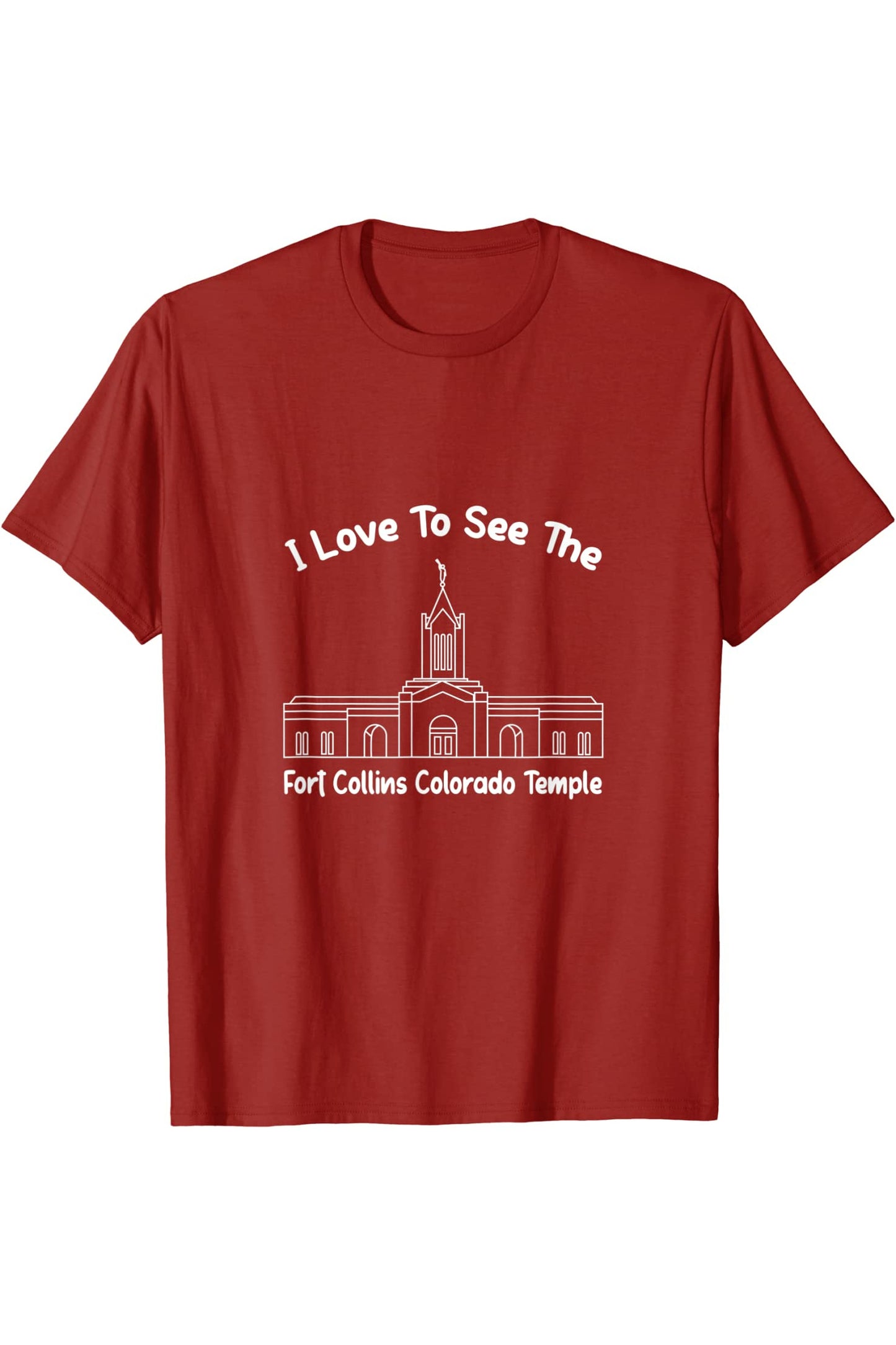Fort Collins Colorado Temple T-Shirt - Primary Style (English) US