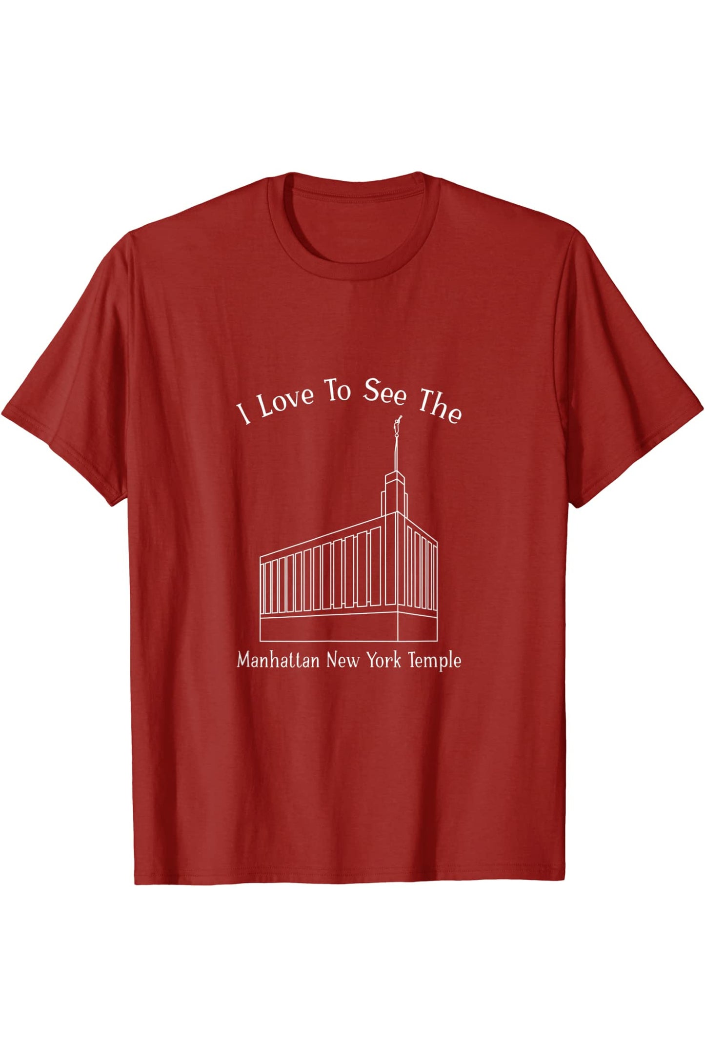 Manhattan New York Temple T-Shirt - Happy Style (English) US