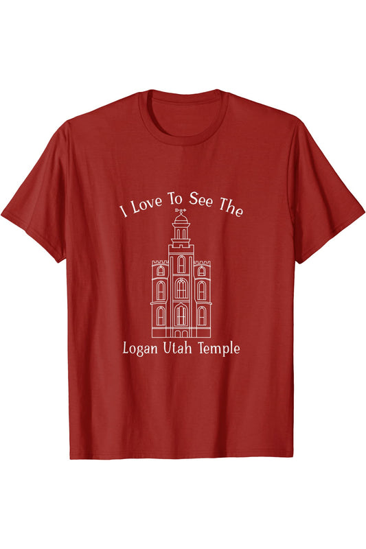 Logan Utah Temple T-Shirt - Happy Style (English) US