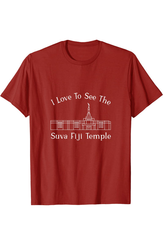Suva Fiji Temple T-Shirt - Happy Style (English) US