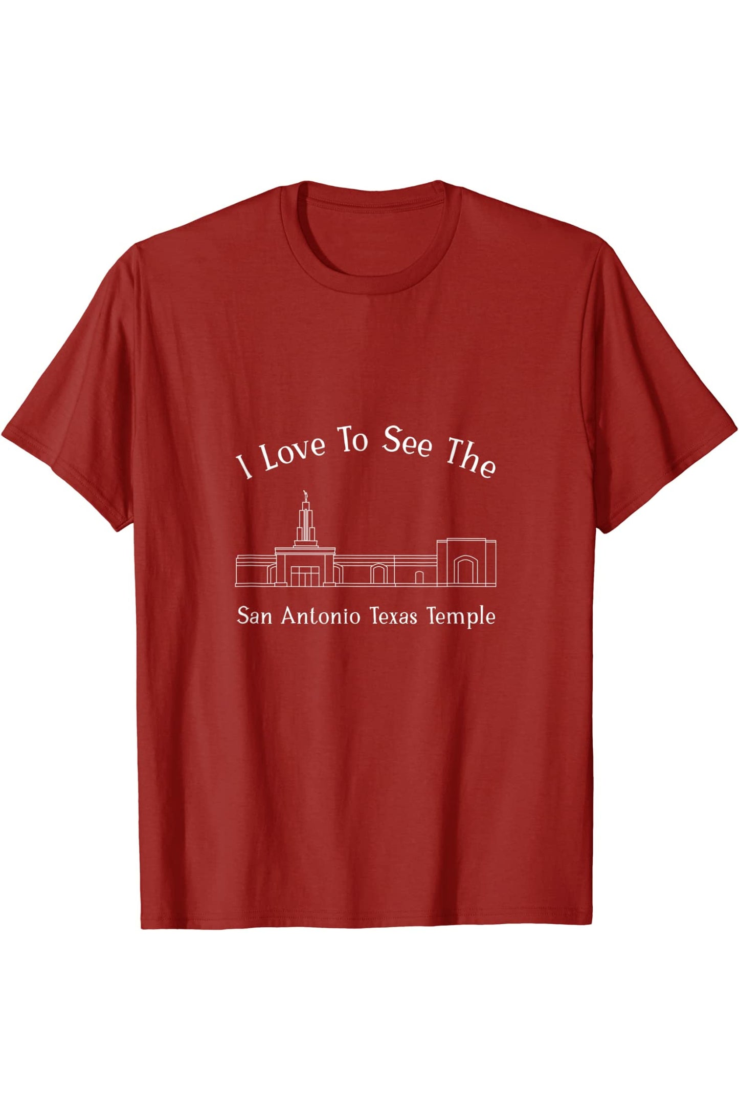 San Antonio Texas Temple T-Shirt - Happy Style (English) US