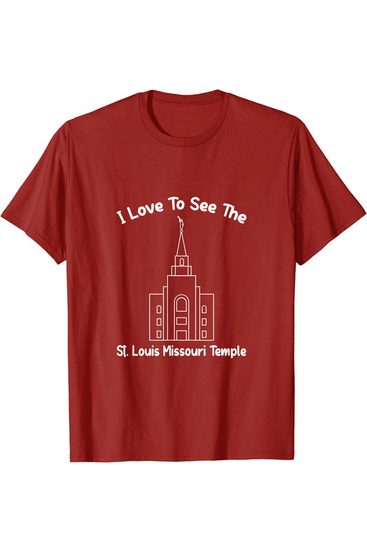 St Louis Missouri Temple T-Shirt - Primary Style (English) US