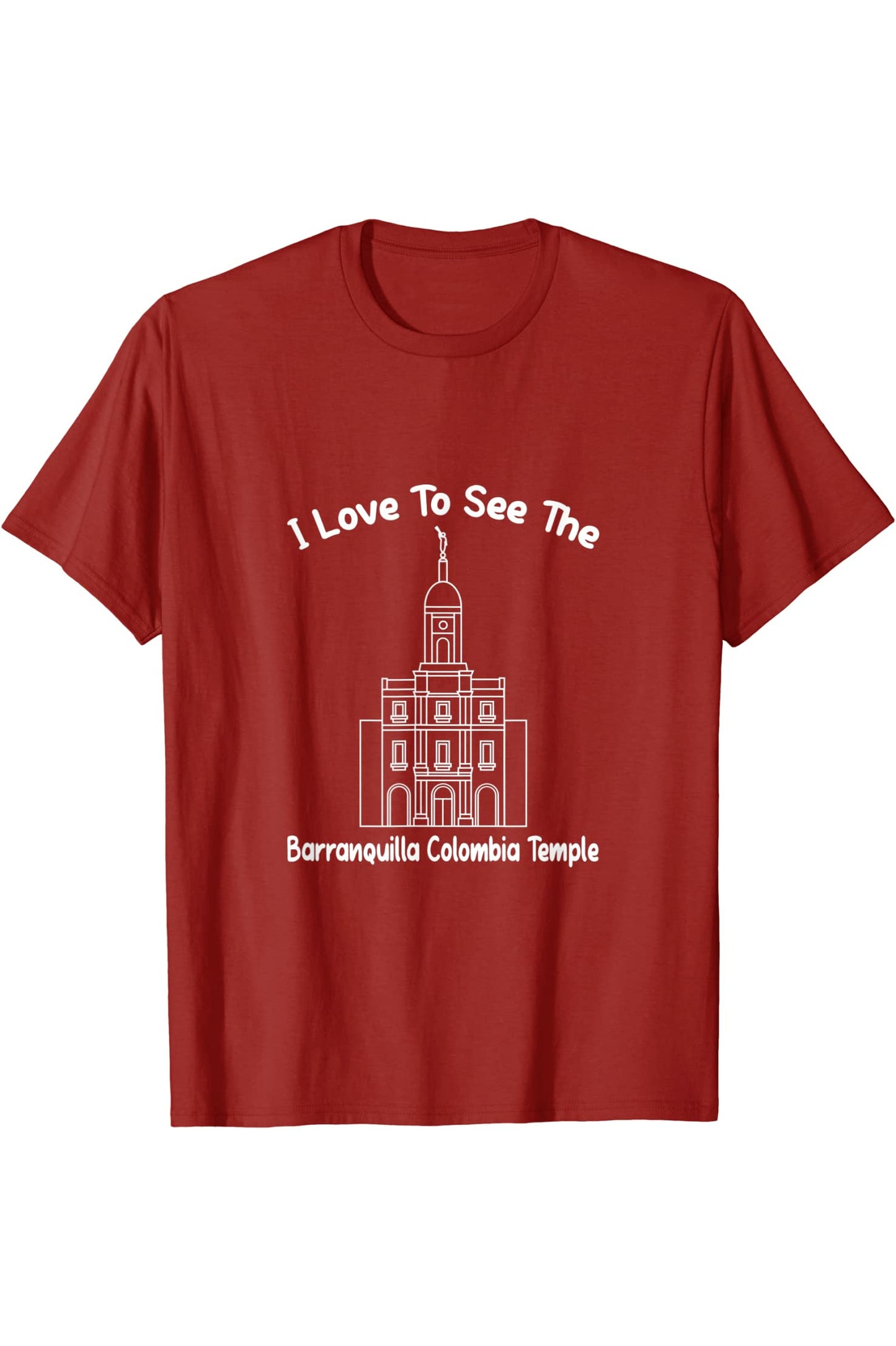 Barranquilla Colombia Temple T-Shirt - Primary Style (English) US