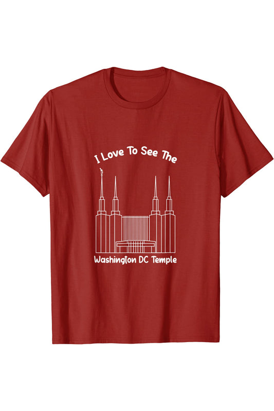 Washington DC Temple, I love to see my temple, primary T-Shirt
