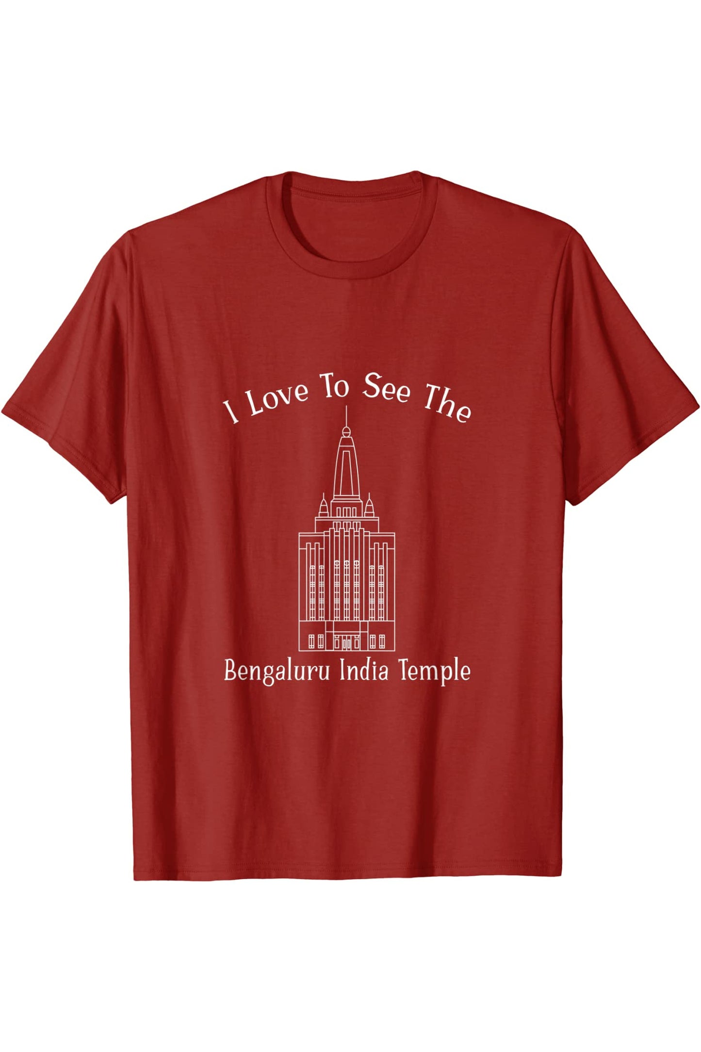 Bengaluru India Temple T-Shirt - Happy Style (English) US