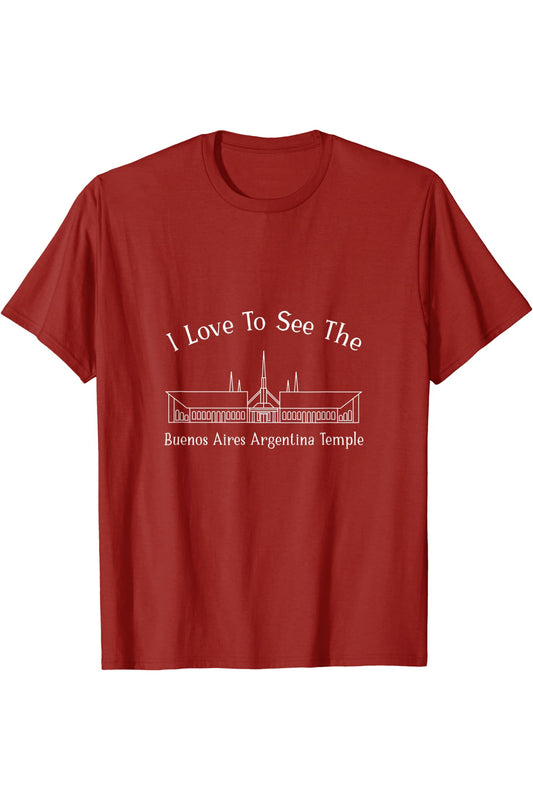 Buenos Aires Argentina Temple T-Shirt - Happy Style (English) US