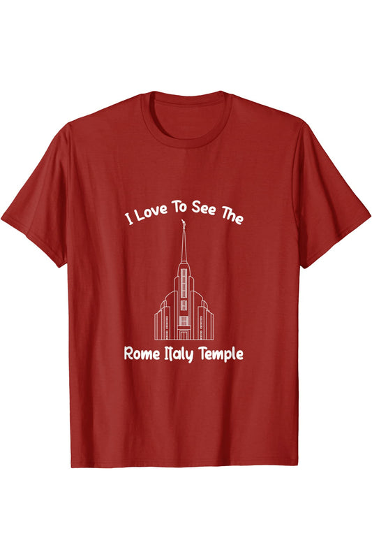 Rom Italy Temple, I love to see my Temple, primary T-Shirt