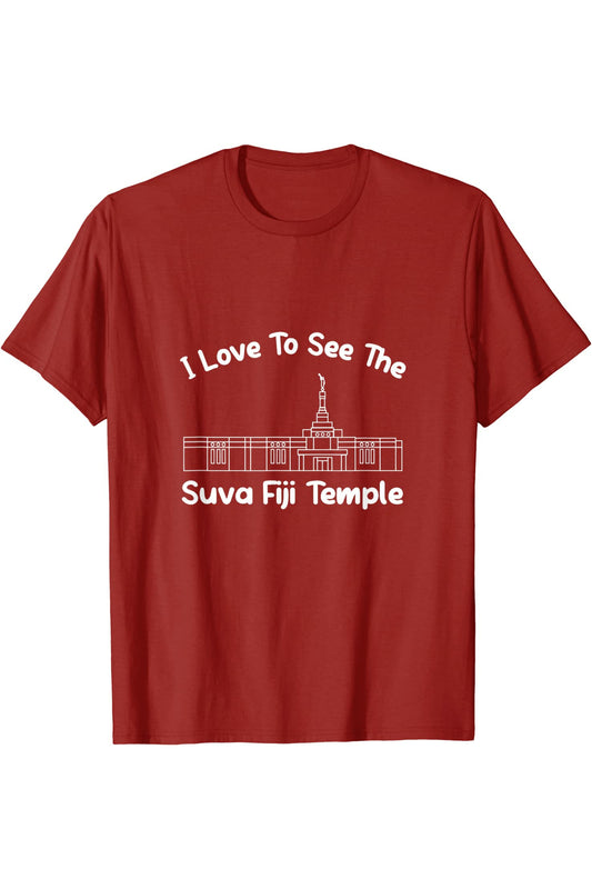 Suva Fiji Temple T-Shirt - Primary Style (English) US