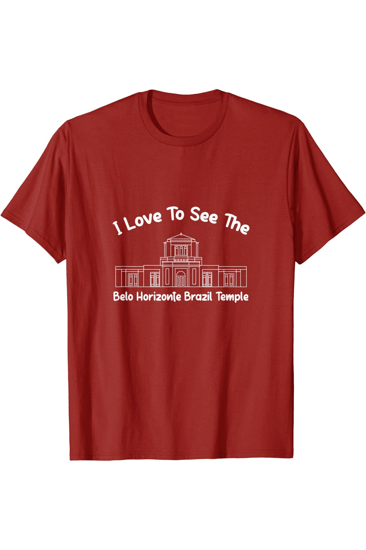 Belo Horizonte Brazil Temple T-Shirt - Primary Style (English) US
