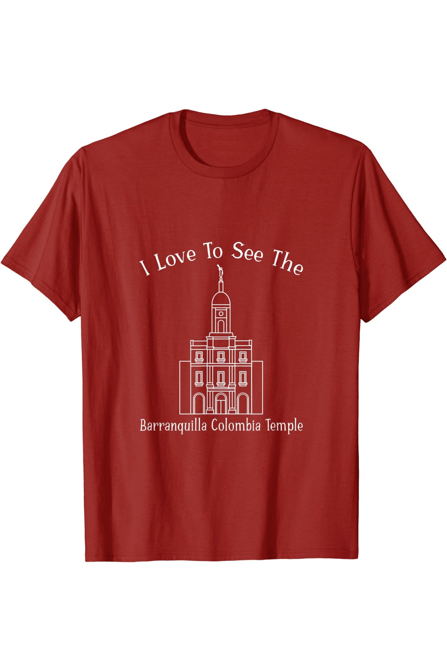 Barranquilla Colombia Temple T-Shirt - Happy Style (English) US