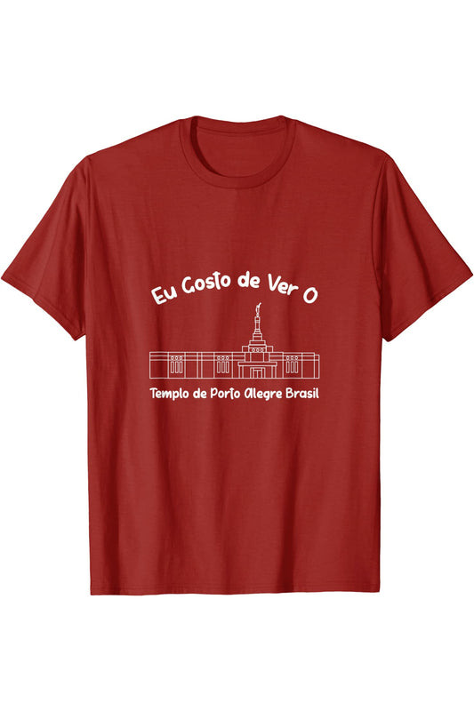 Porto Alegre Brazil Temple T-Shirt - Primary Style (Portuguese) US