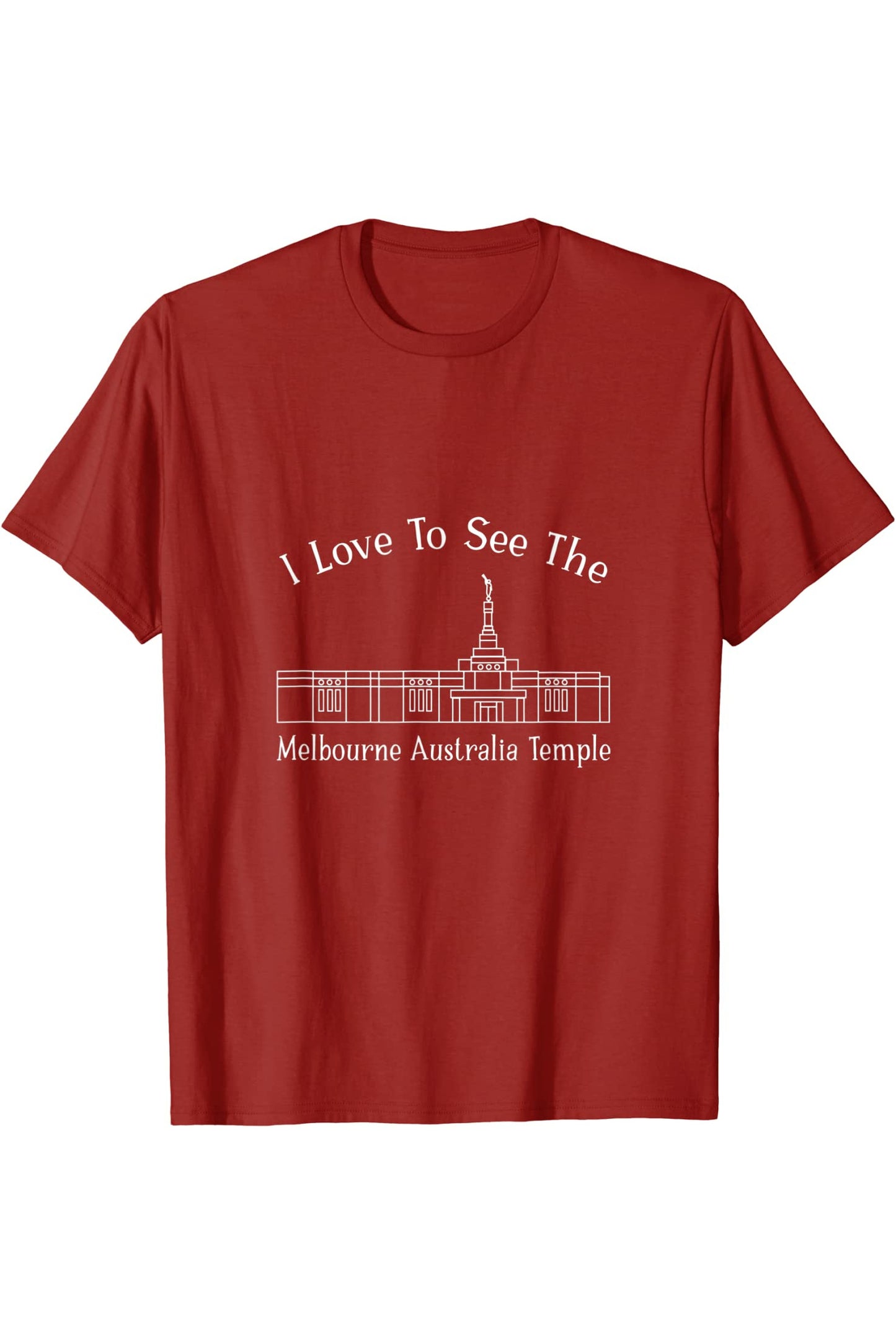 Melbourne Australia Temple T-Shirt - Happy Style (English) US