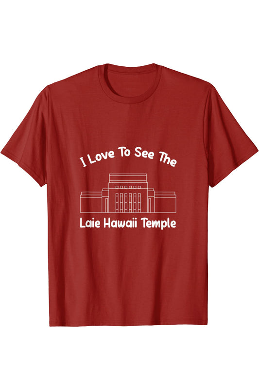 Laie Hawaii Temple T-Shirt - Primary Style (English) US