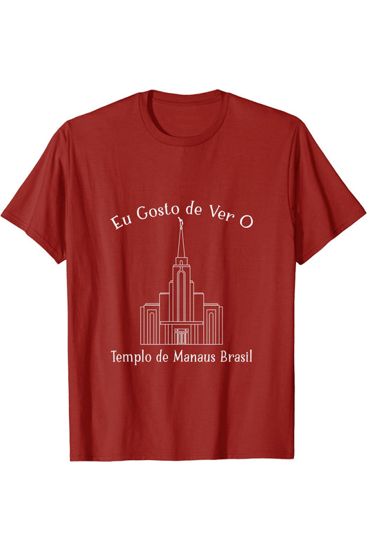 Manaus Brazil Temple T-Shirt - Happy Style (Portuguese) US
