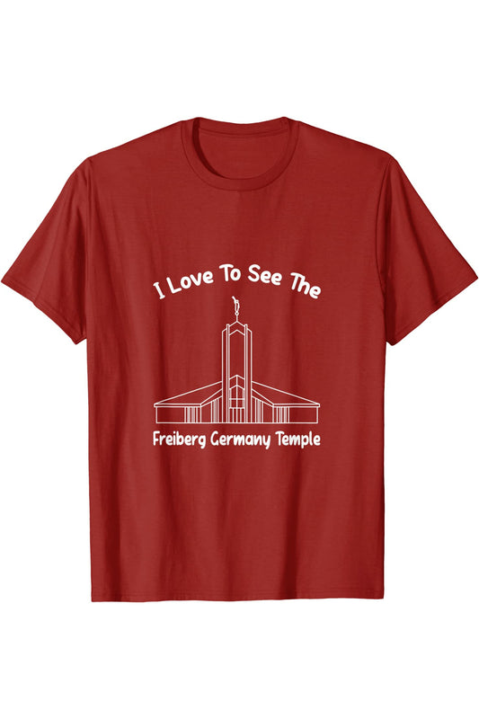 Freiberg Deutschland Tempel, Ich liebe meinen Tempel, primär T-Shirt