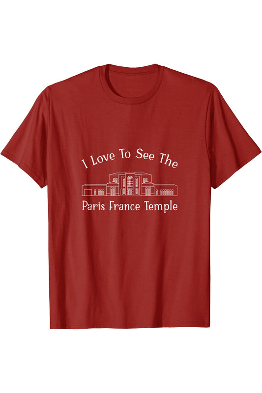 Paris France Temple T-Shirt - Happy Style (English) US