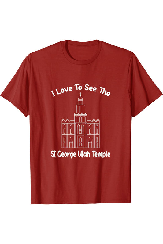 St George Utah Temple T-Shirt - Primary Style (English) US