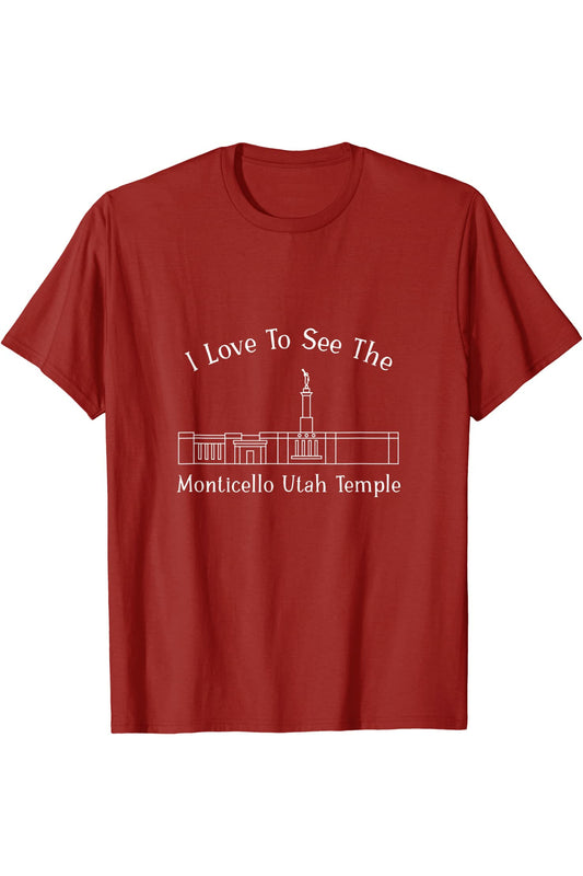 Monticello Utah Temple T-Shirt - Happy Style (English) US