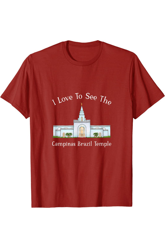 Campinas Brazil Temple T-Shirt - Happy Style (English) US