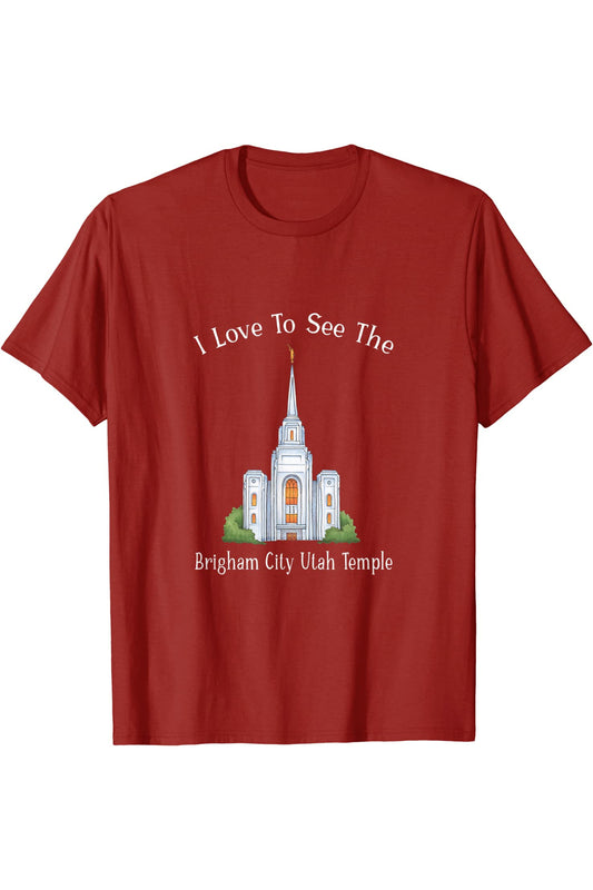 Brigham City Utah Temple T-Shirt - Happy Style (English) US