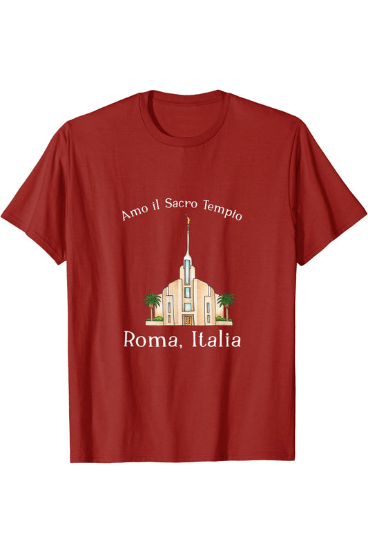 Roma Italia Tempio, amo vedere il mio tempio, colore (italiano) T-Shirt