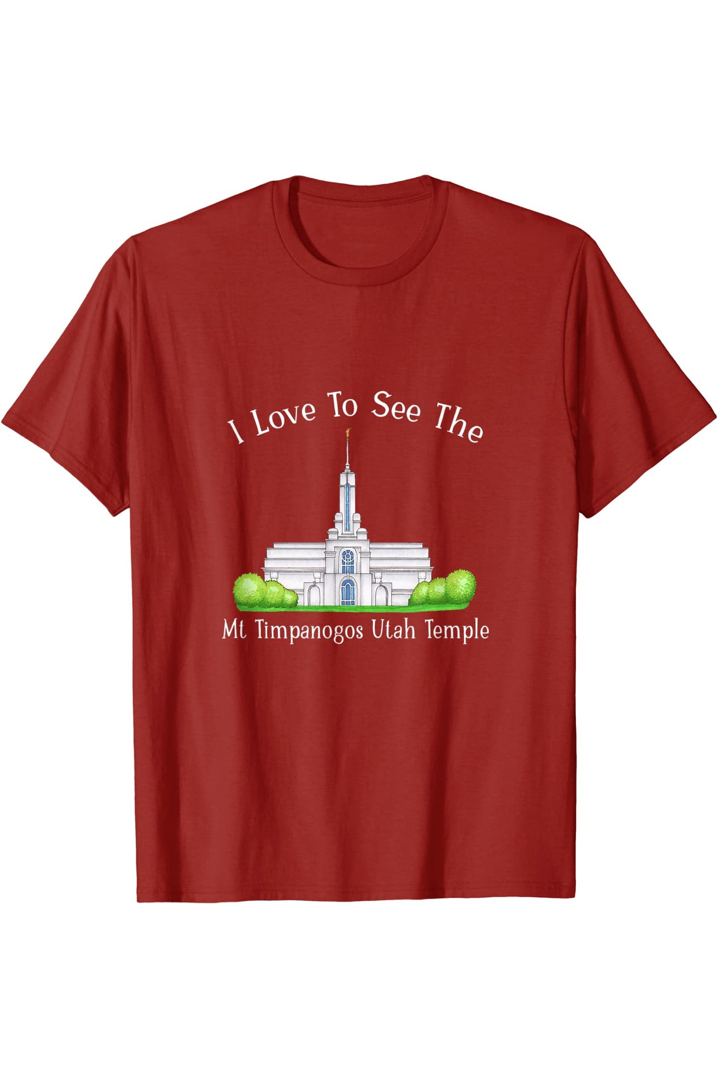 Mt Timpanogos Utah Temple T-Shirt - Happy Style (English) US
