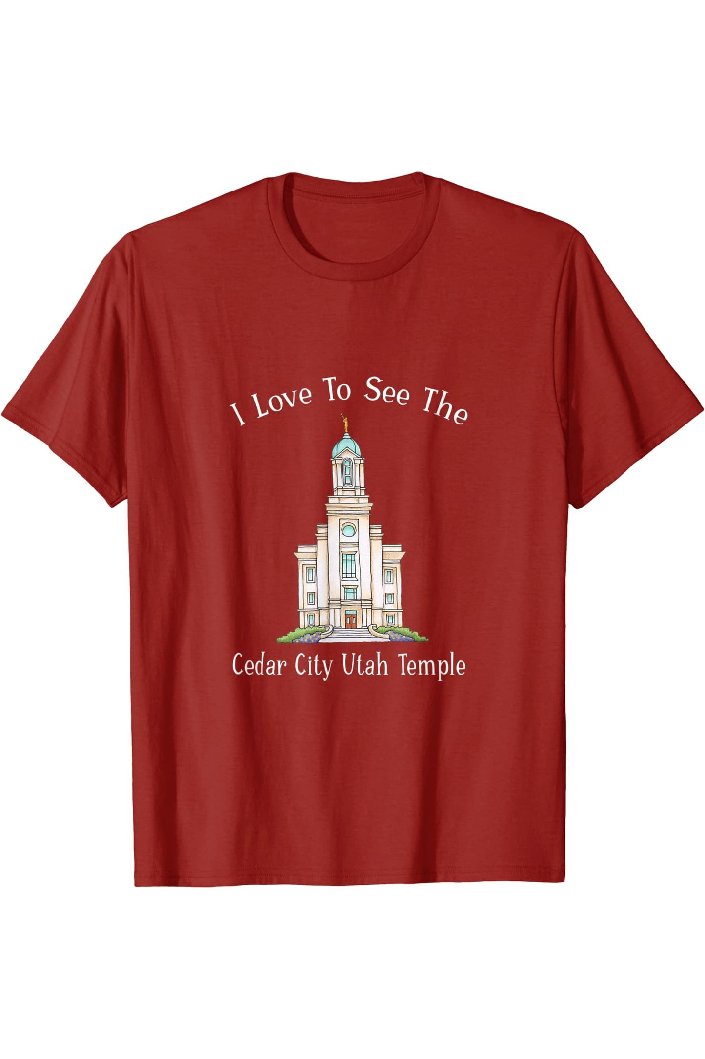 Cedar City Utah Temple T-Shirt - Happy Style (English) US