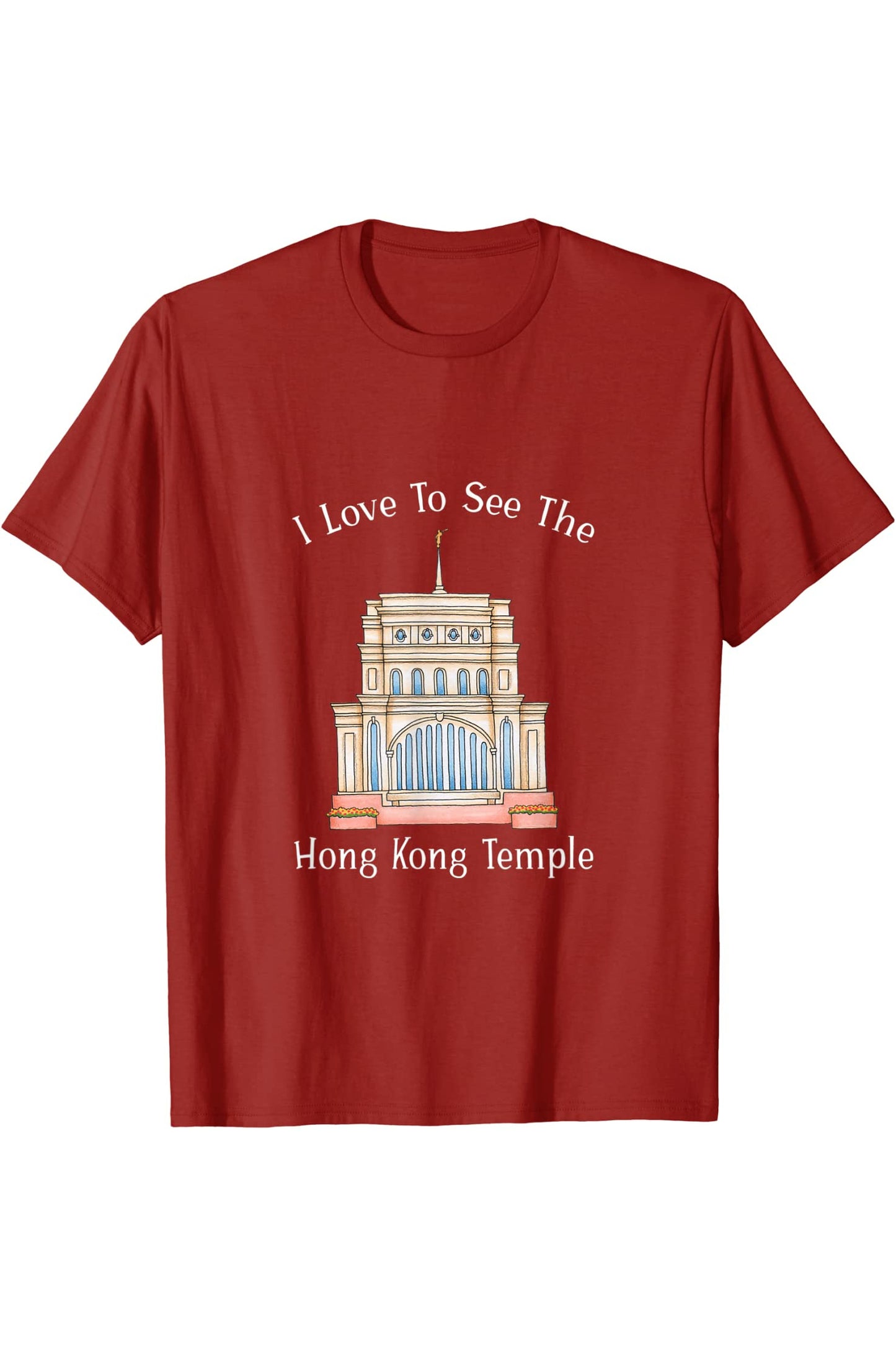 Hong Kong China Temple T-Shirt - Happy Style (English) US