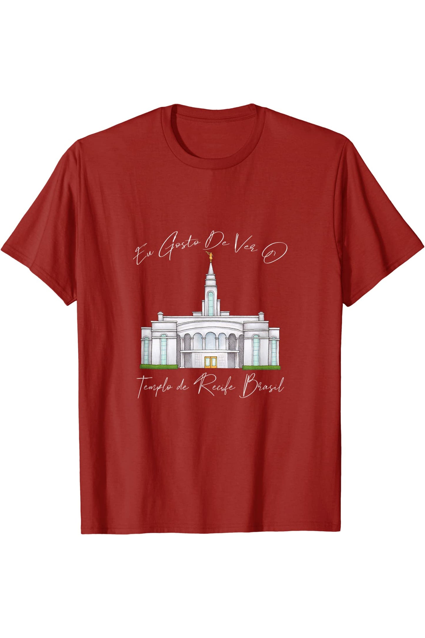 Templo de Manaus Brasil T-Shirt - Calligraphy Style (Portuguese) US