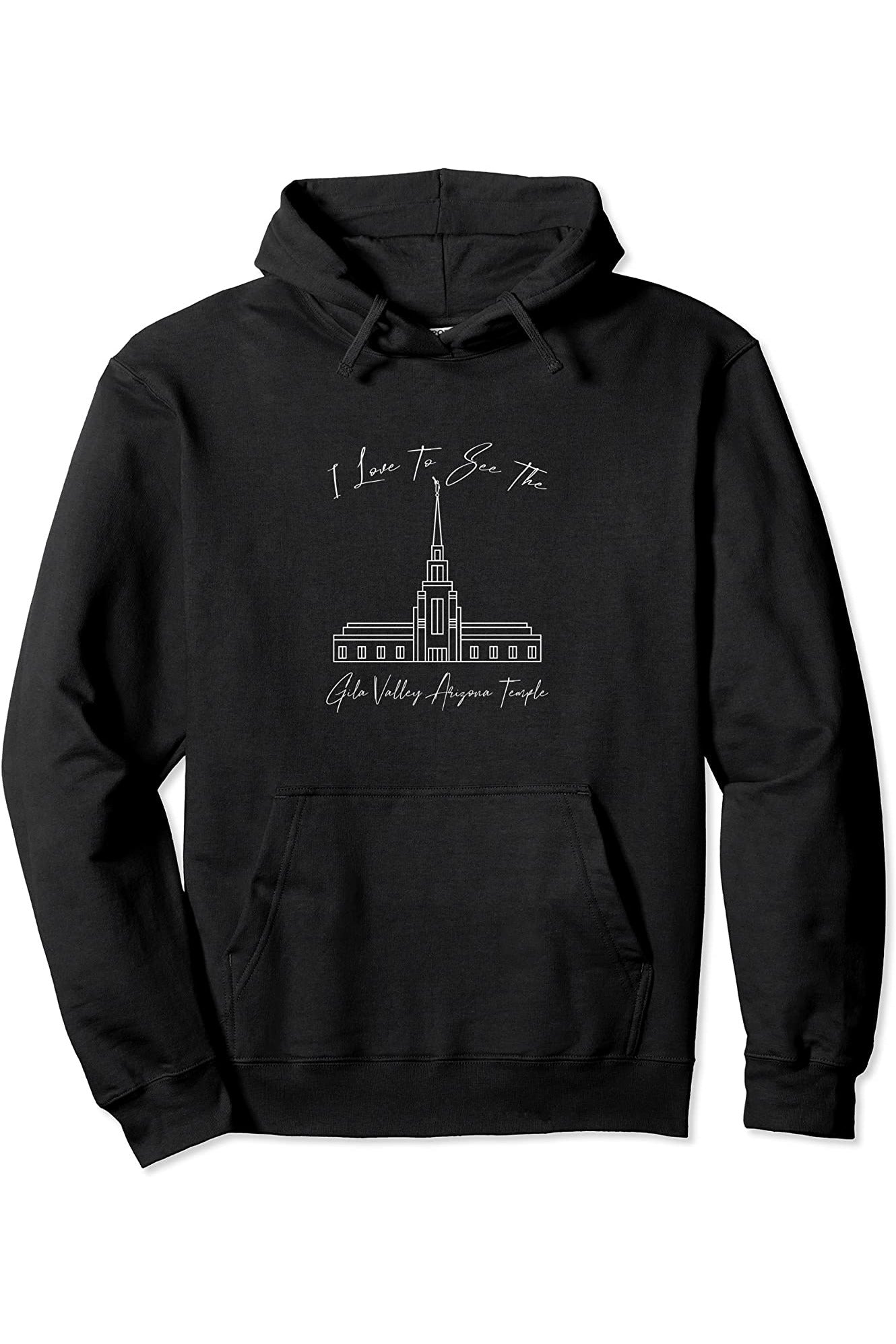 Gila Valley Arizona Temple Pullover Hoodie - Calligraphy Style (English) US