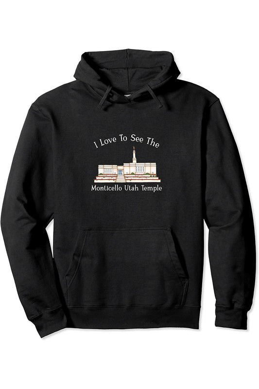 Monticello Utah Temple Pullover Hoodie - Happy Style (English) US