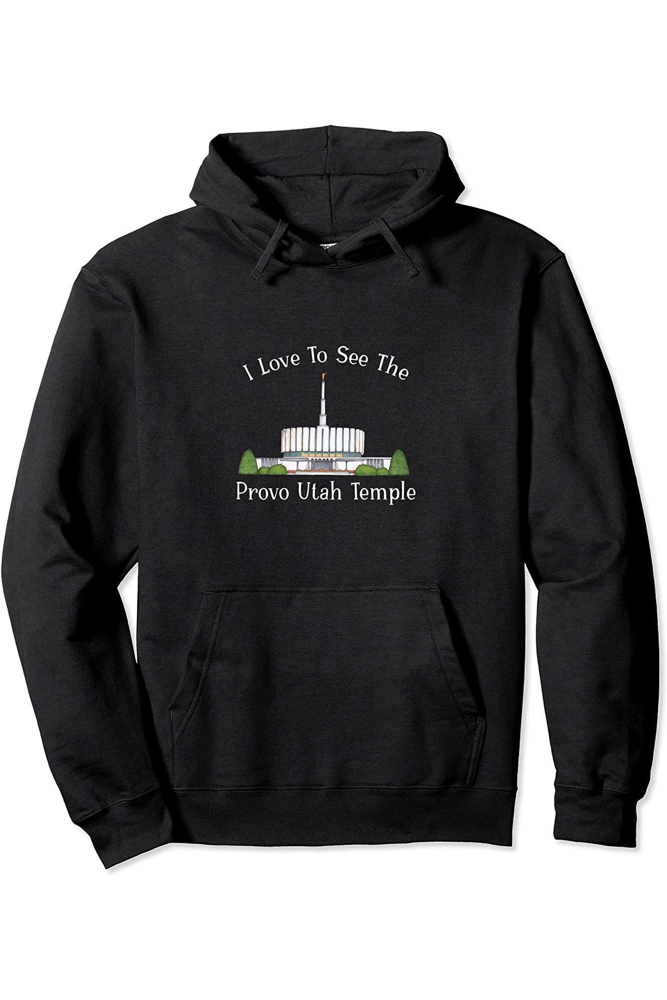 Provo Utah Temple Pullover Hoodie - Happy Style (English) US