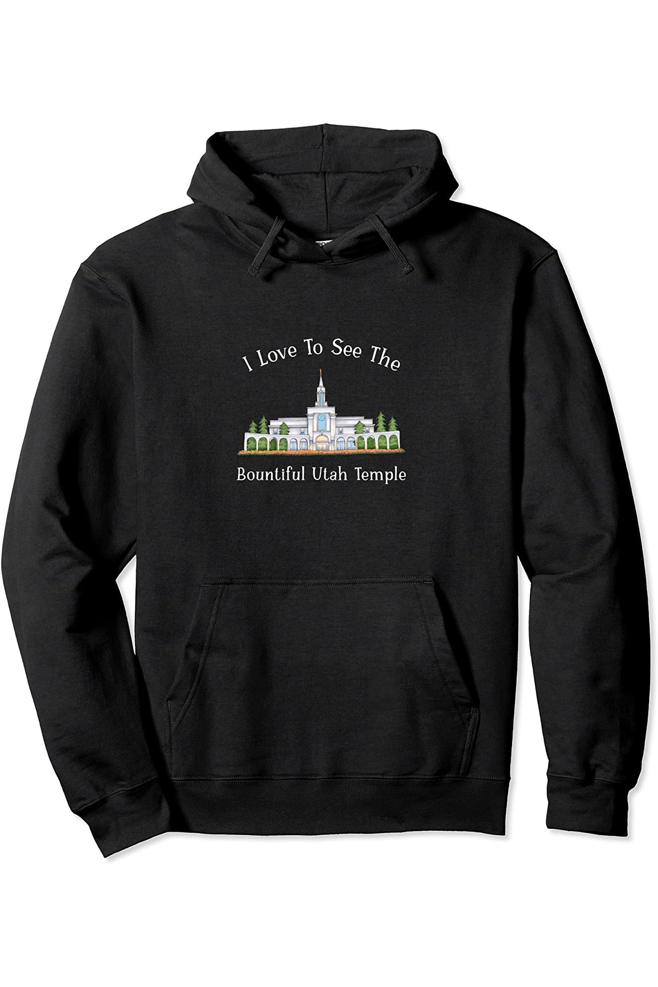 Bountiful Utah Temple Pullover Hoodie - Happy Style (English) US