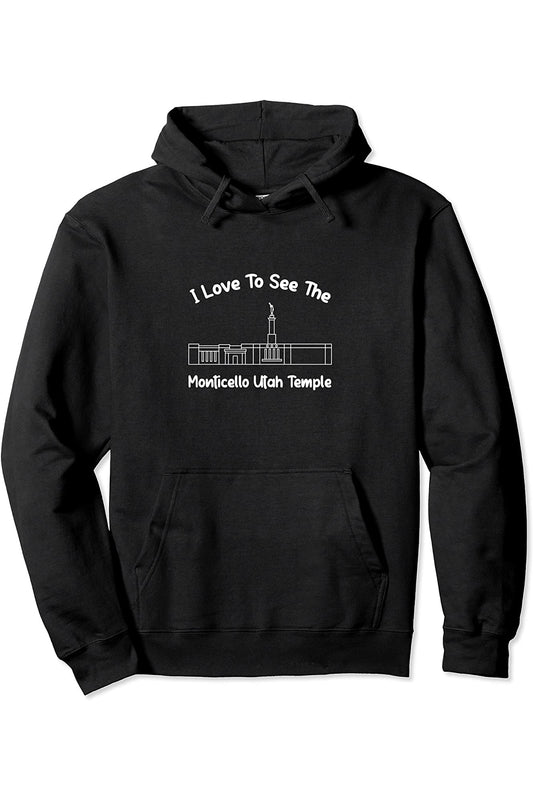 Monticello Utah Temple Pullover Hoodie - Primary Style (English) US