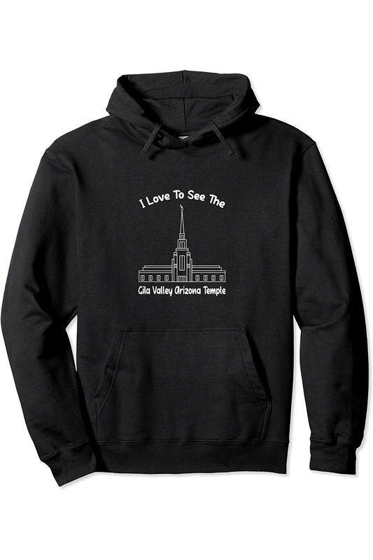 Temple de Gila Valley AZ, j'aime voir mon temple, primaire Hoodie