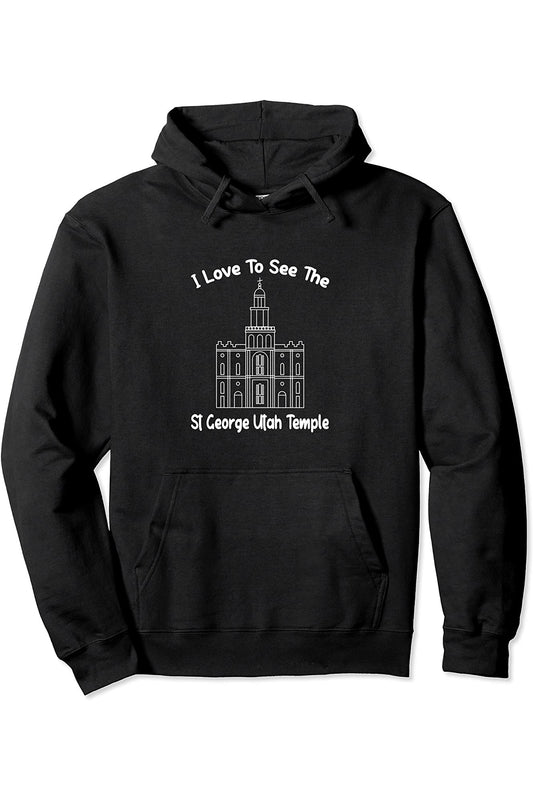 St George Utah Temple, I love to see my temple, primary Hoodie