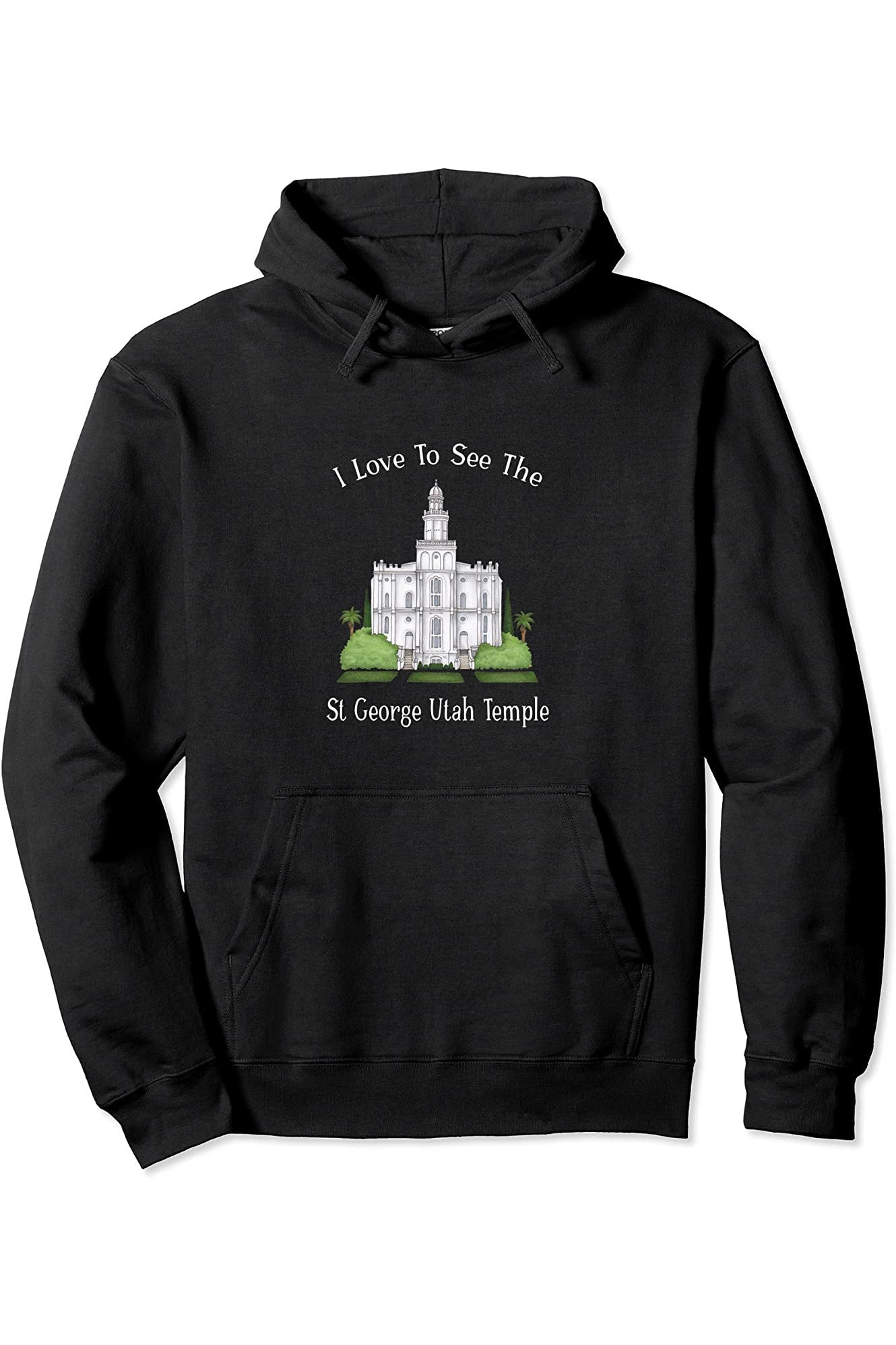 St George Utah Temple, I love to see my temple, color Hoodie