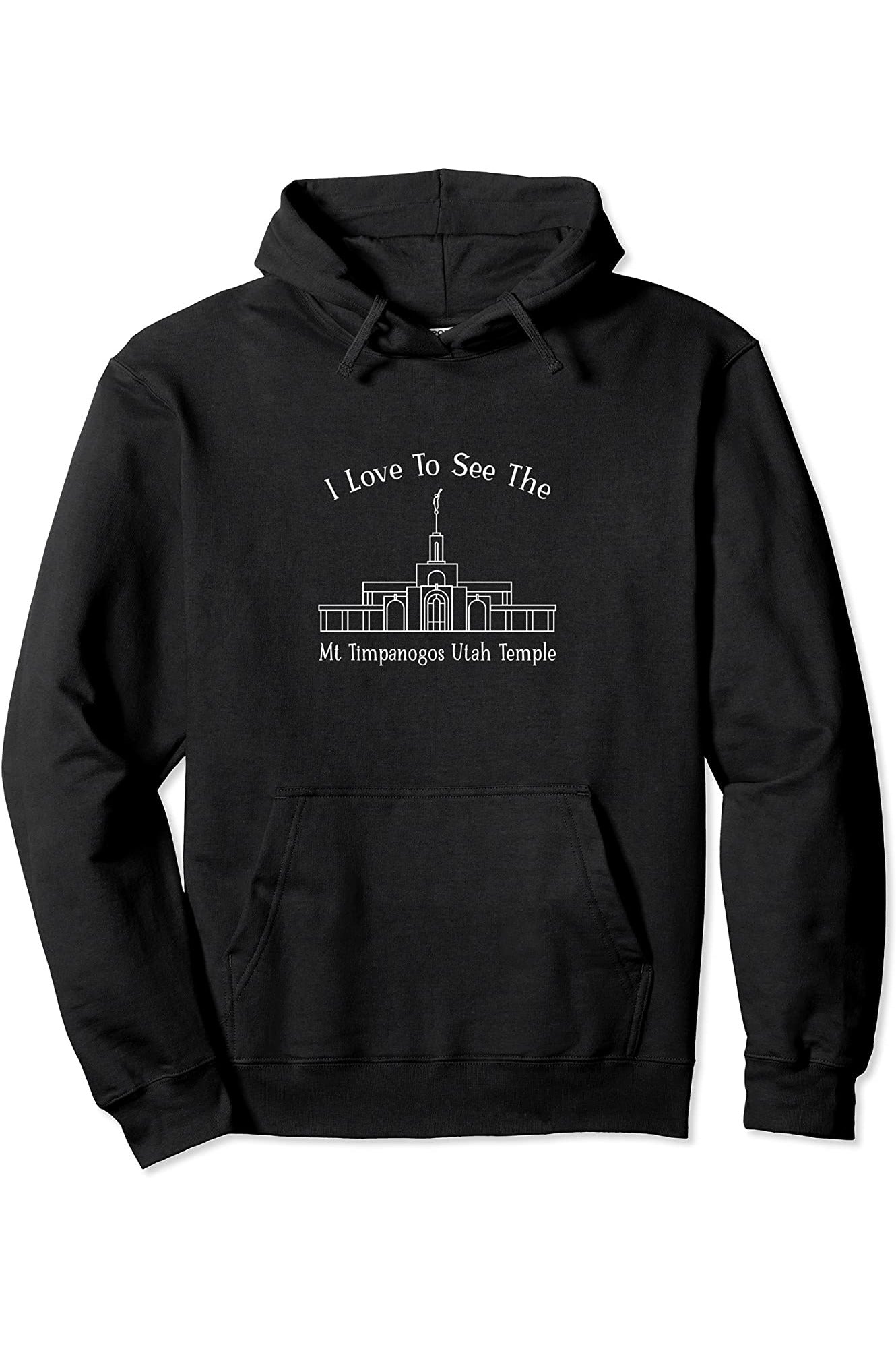 Mt Timpanogos Utah Temple Pullover Hoodie - Happy Style (English) US